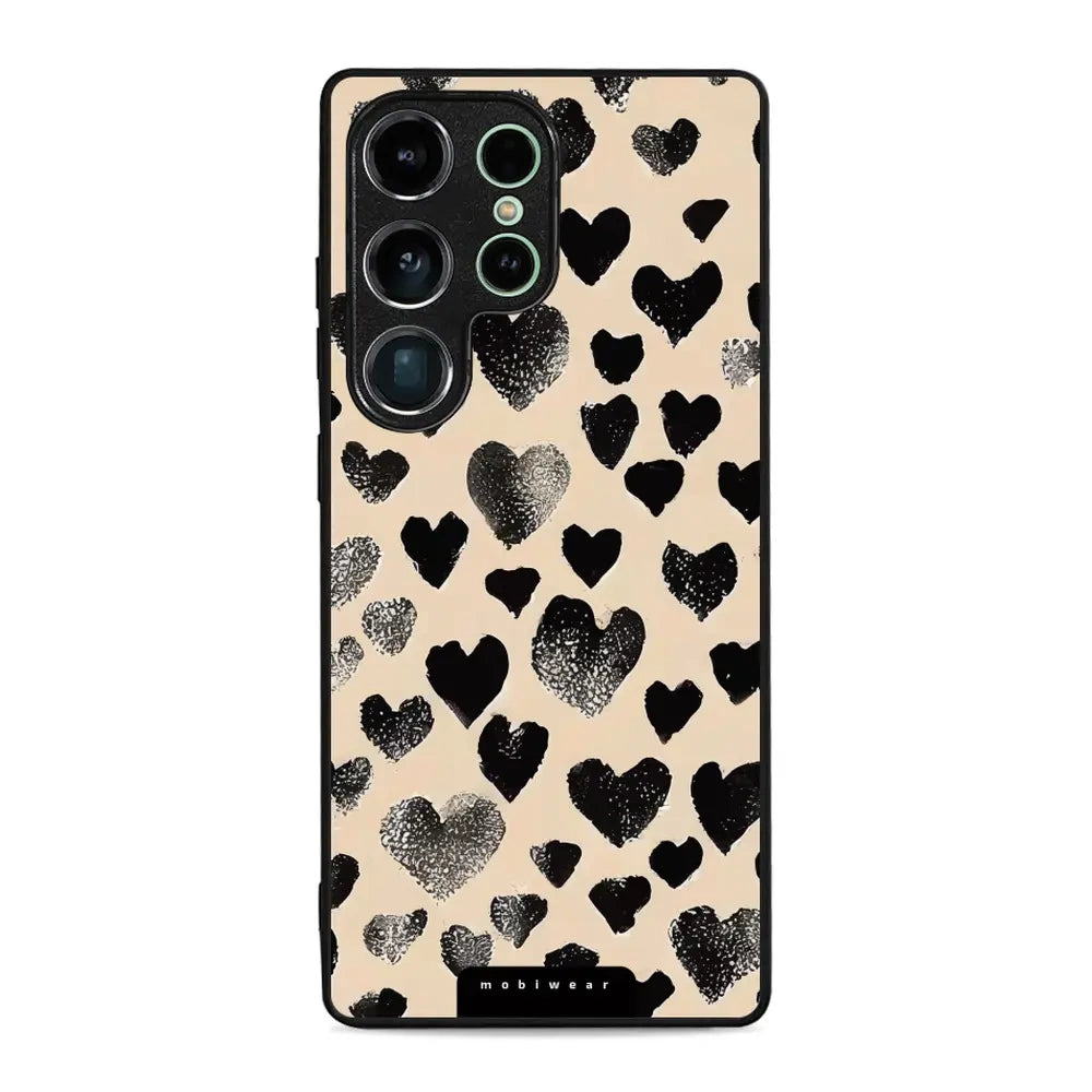 Handyhülle für Galaxy S25 Ultra, Mobiwear Glossy Case, Beige Liebe