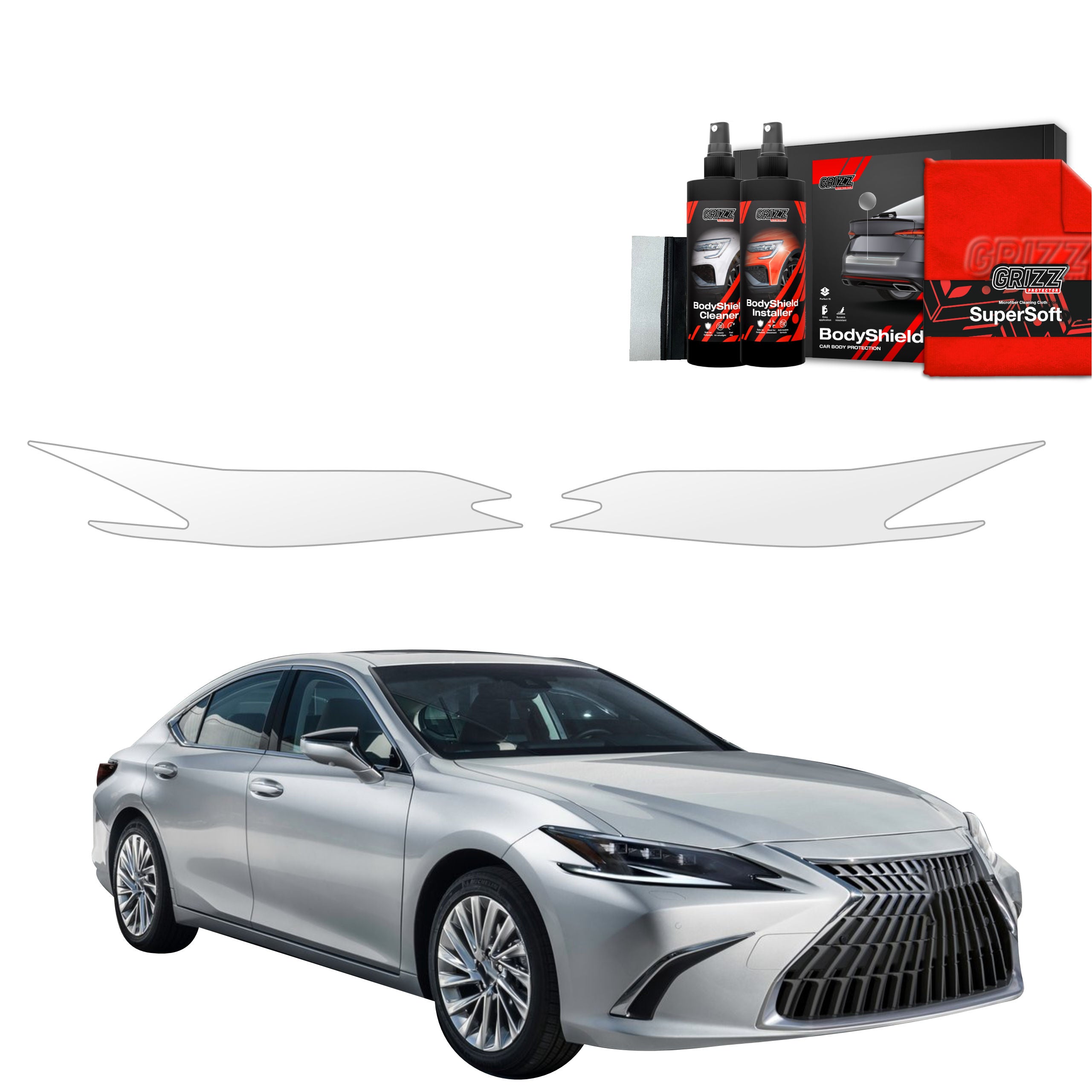 2in1 Schutzfolie Grizz Protector für Scheinwerfer - Lexus ES 300h (2021-2024)