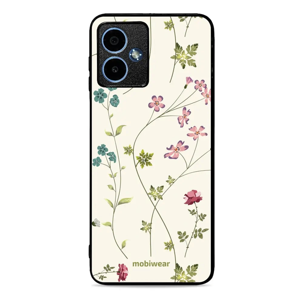 Handyhülle für Motorola Moto G14, Mobiwear Glossy Case, Idyllische Blüte