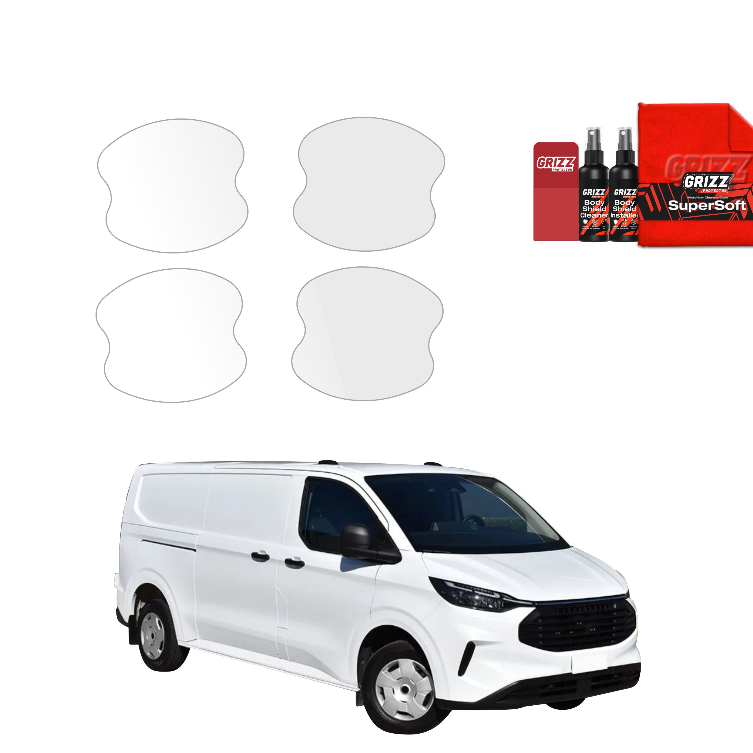 4in1 Schutzfolie Grizz Protector für Türgriffmulden - Ford Custom (2023-2026)