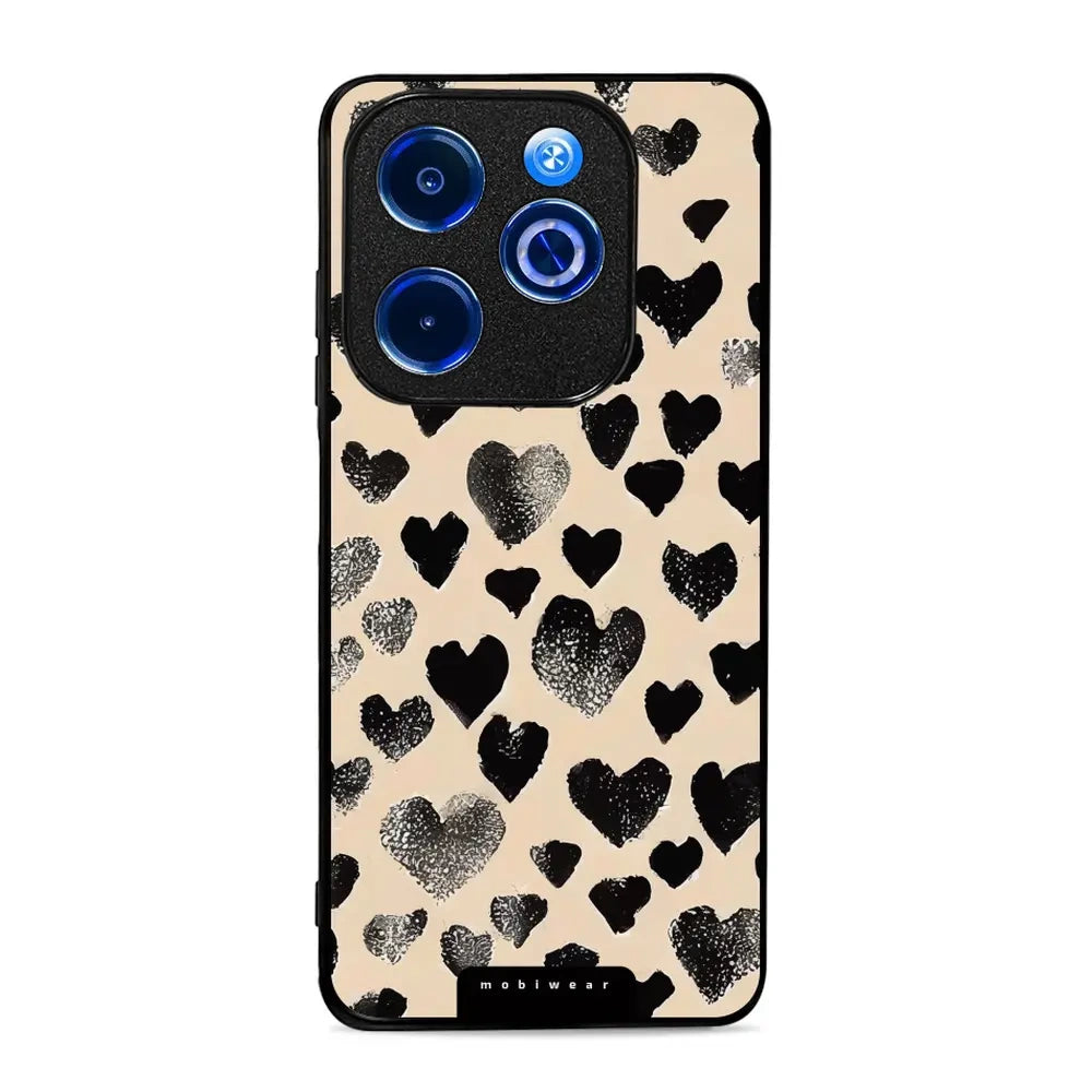 Handyhülle für Infinix Hot 40i, Mobiwear Glossy Case, Beige Liebe