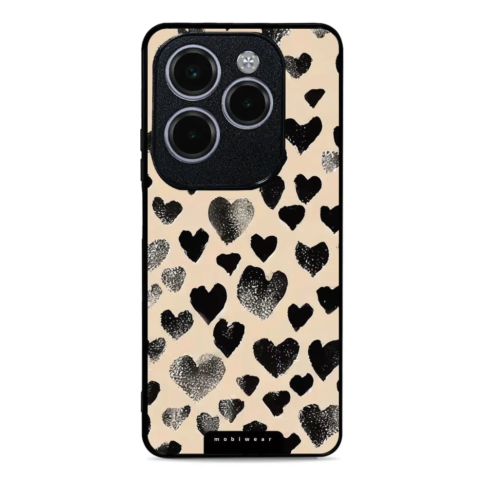 Handyhülle für Infinix Hot 40 Pro, Mobiwear Glossy Case, Beige Liebe