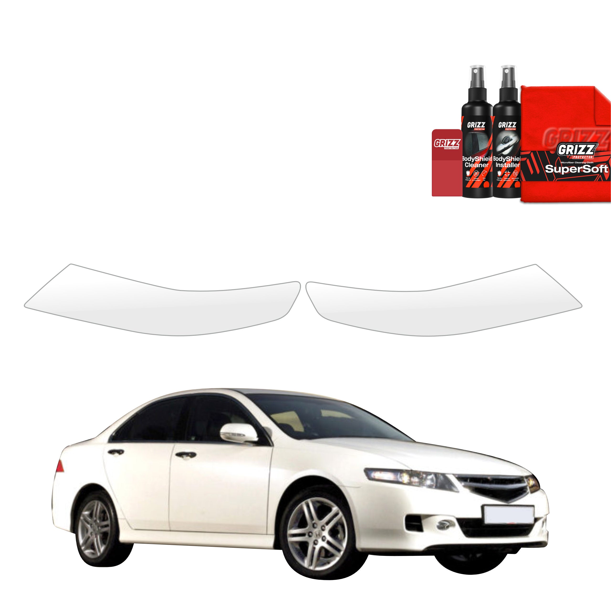 2in1 Schutzfolie Grizz Protector für Scheinwerfer - Honda Accord 7 Facelift (2005-2007)