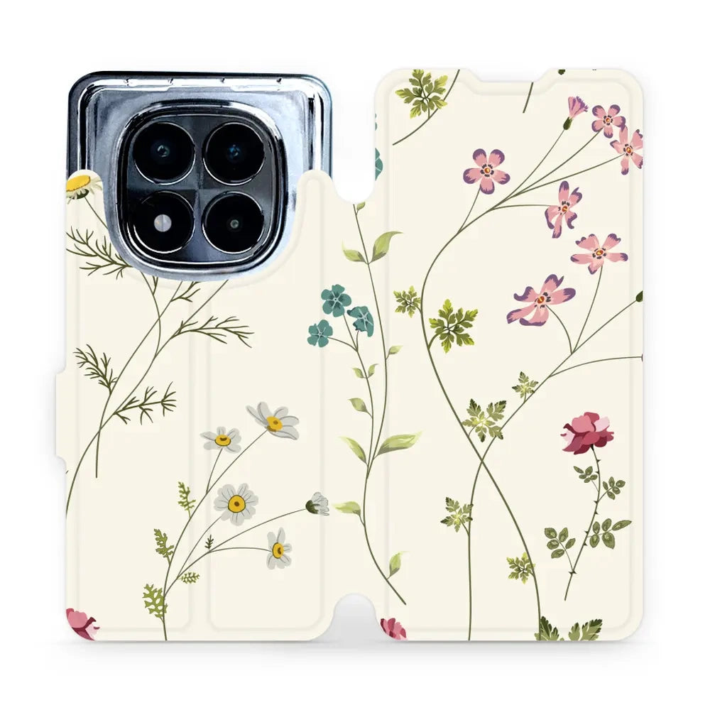 Handyhülle mit klappe für Xiaomi POCO X7, Mobiwear Book, Feldblumen