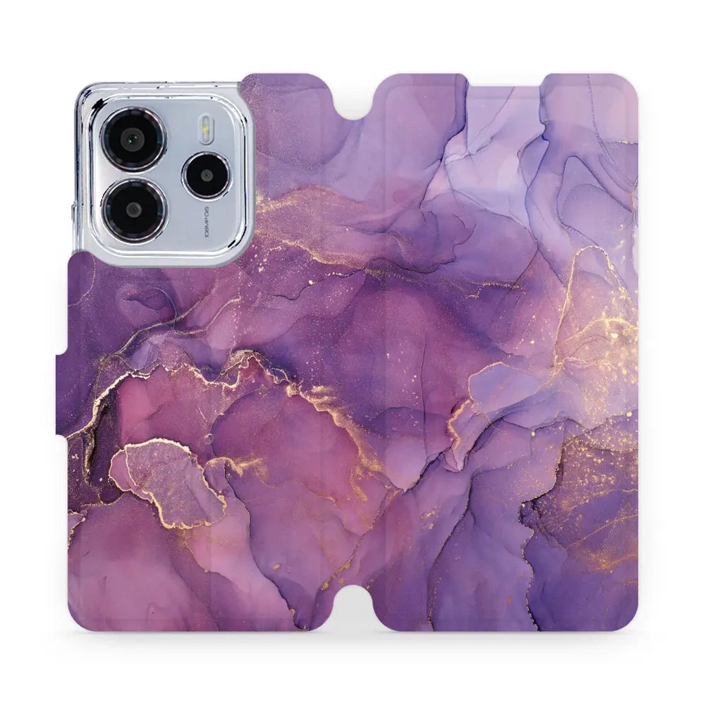 Handyhülle mit klappe für Xiaomi Redmi Note 14 4G, Mobiwear Book, Violett