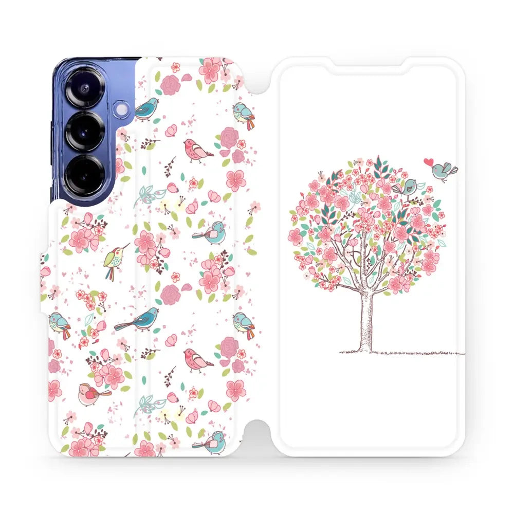 Handyhülle mit klappe für Galaxy S25 Plus, Mobiwear Book, Rosa Hain