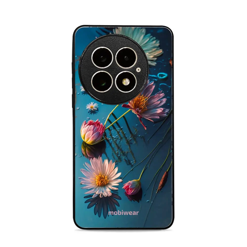 Handyhülle für OnePlus 13, Mobiwear Glossy Case, Blau-Blumig