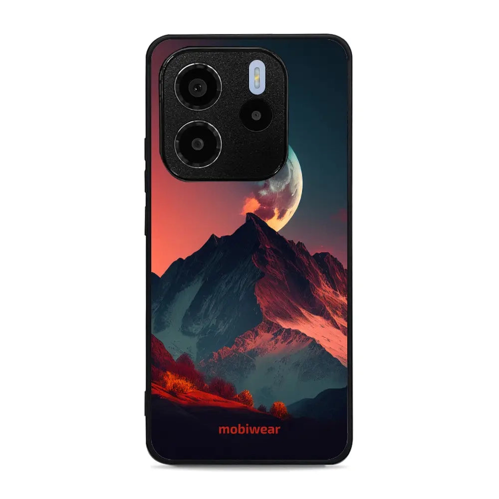 Handyhülle für Xiaomi Redmi Note 14 4G, Mobiwear Glossy Case, Gebirgsdämmerung