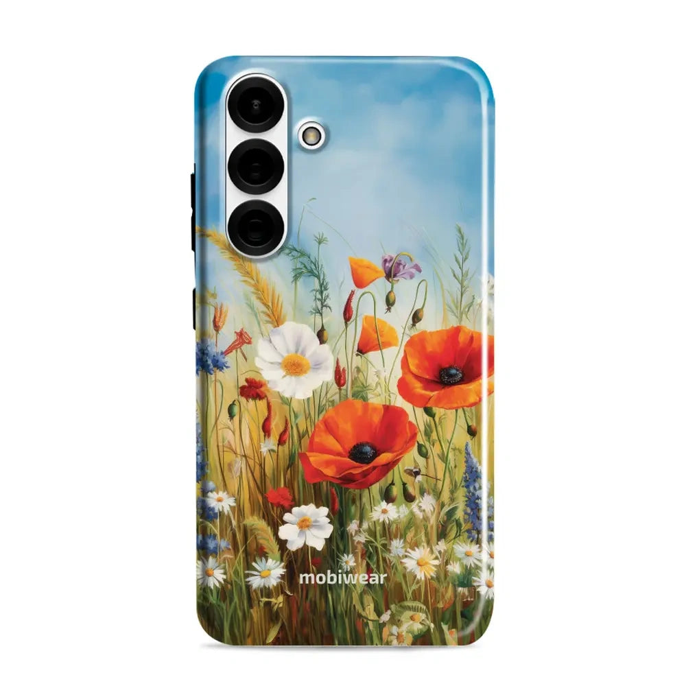 Handyhülle für Galaxy S25 Plus, Mobiwear Elite Pro, Wiesenblumen