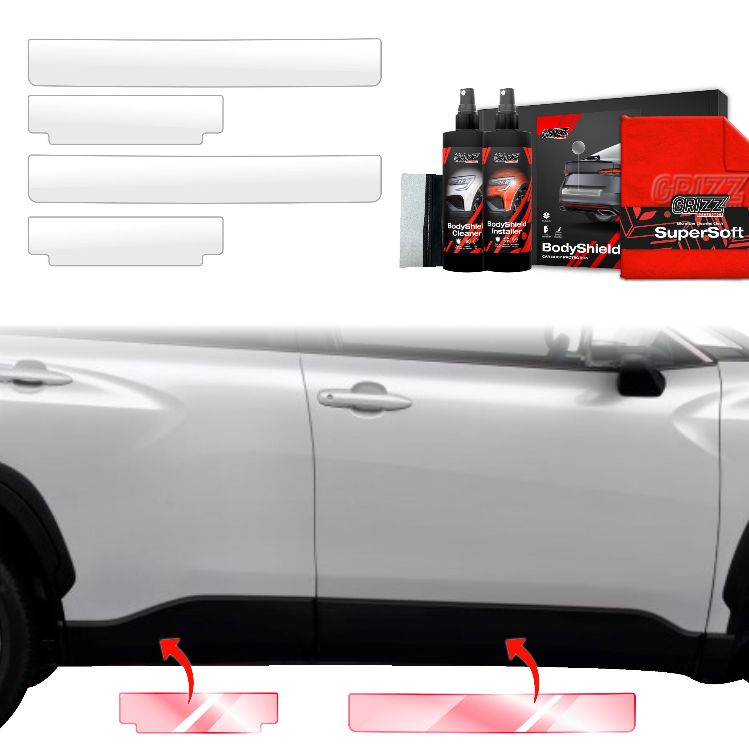 4in1 Schutzfolie Grizz Protector für unteren Schweller - Toyota Corolla Kombi Facelift (2022-2026)