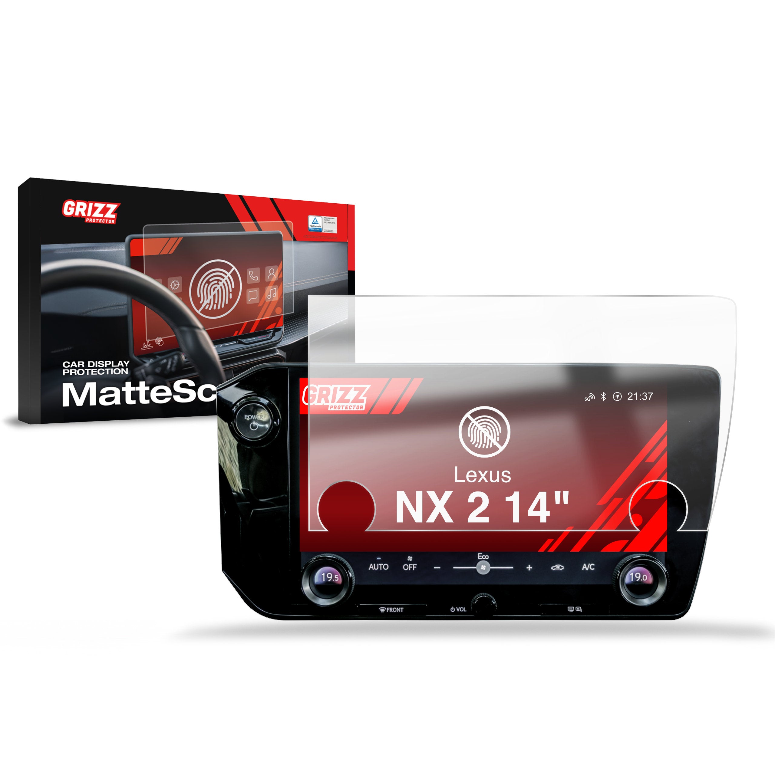 Matte Autodisplayfolie für Lexus NX 2 14" (2021-2026), Grizz Protector
