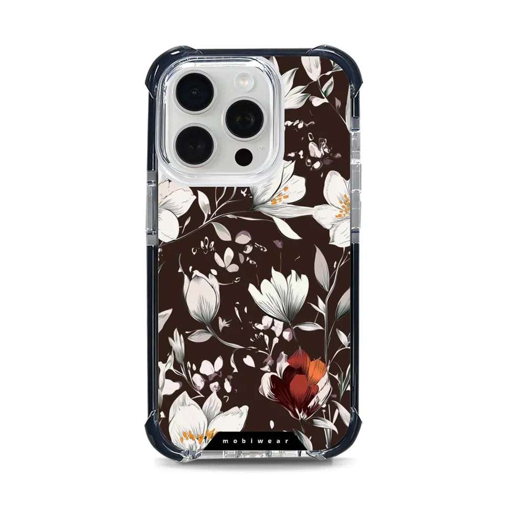 Handyhülle für iPhone 15 Pro mit MagSafe, Mobiwear Elite Bumper, Nachtstrauß
