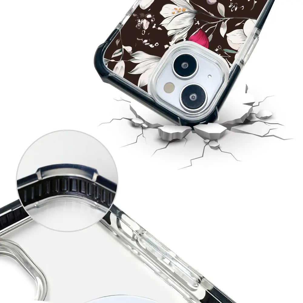 Handyhülle für iPhone 15 Pro Max mit MagSafe, Mobiwear Elite Bumper, Nachtstrauß