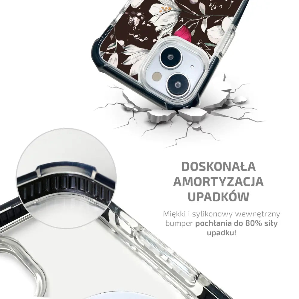 Handyhülle für iPhone Xs mit MagSafe, Mobiwear Elite Bumper, Nachtstrauß