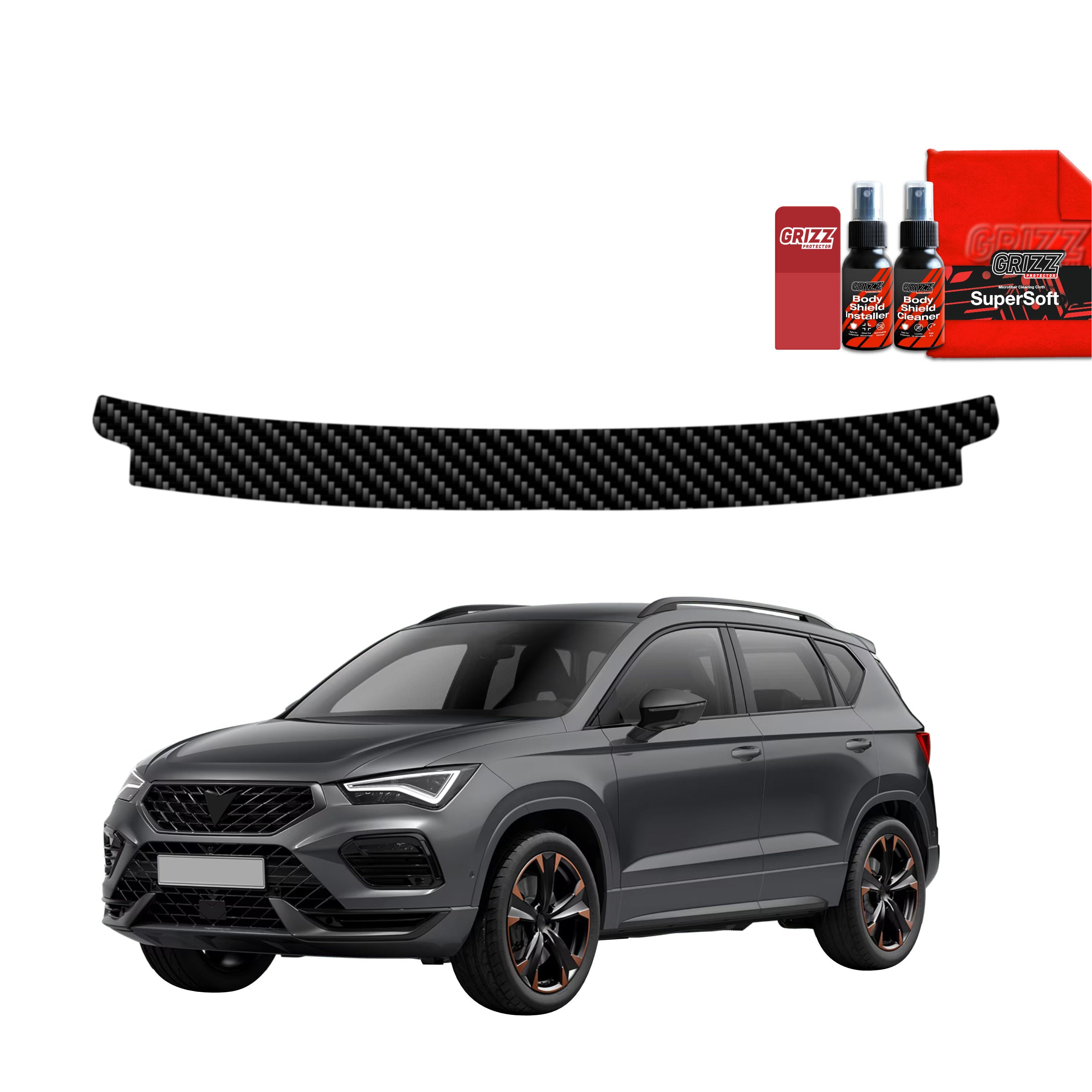 Kohlenstoff Schutzfolie Grizz Protector für Ladekante - Cupra Ateca (2020-2026)