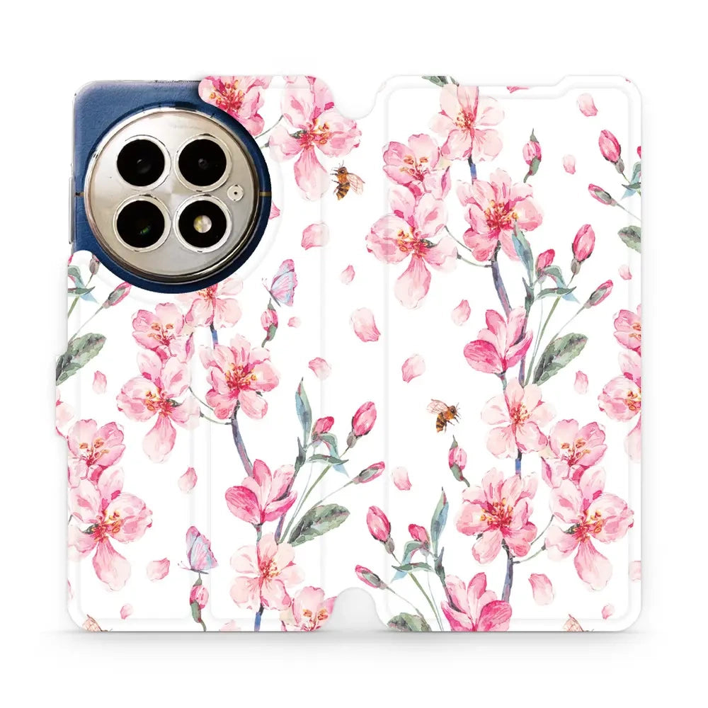 Handyhülle mit klappe für OnePlus 13, Mobiwear Book, Rosa Frühling