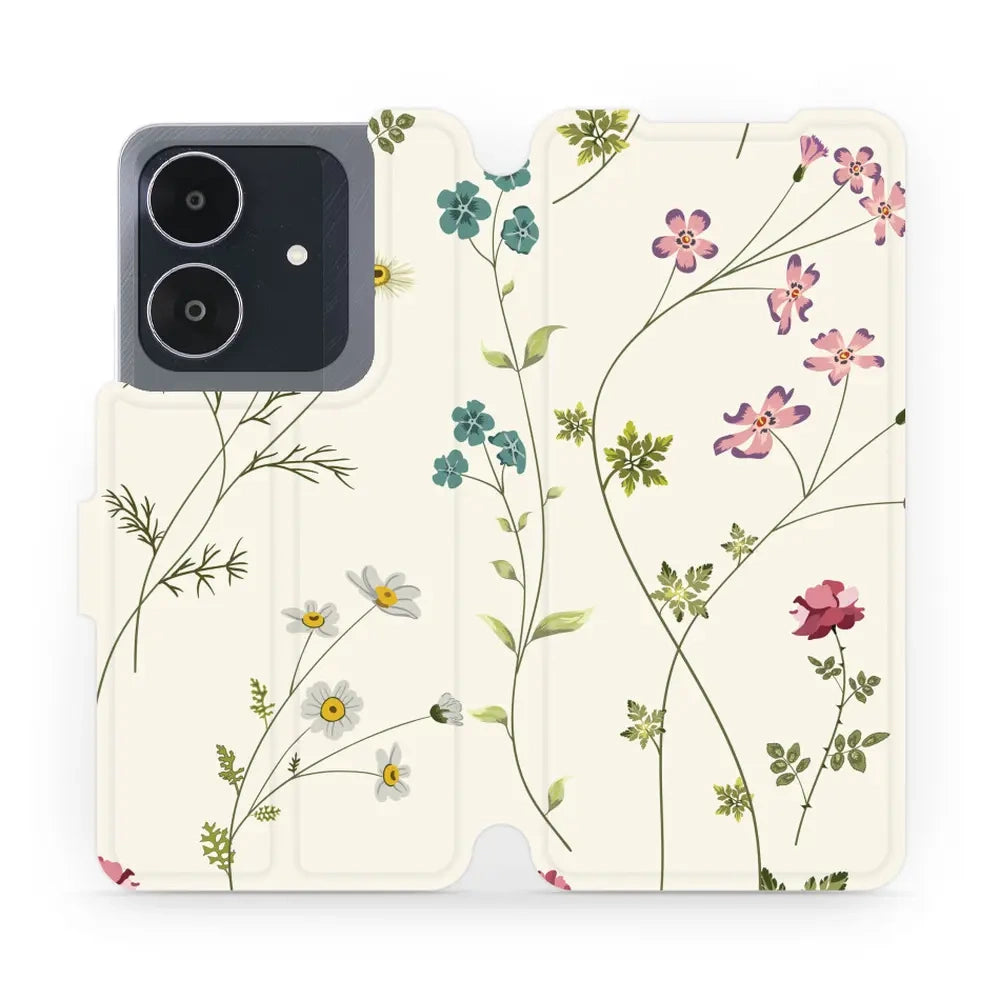 Handyhülle mit klappe für Realme Note 60, Mobiwear Book, Feldblumen
