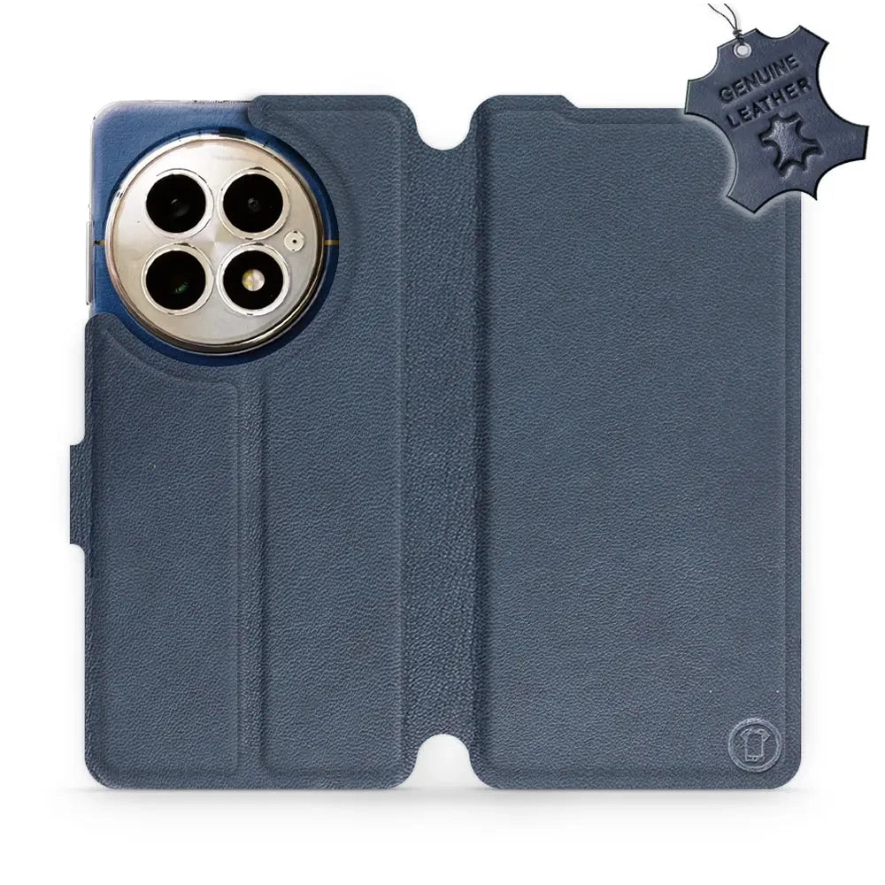 Echtleder Handyhülle für OnePlus 13, Mobiwear Leather, Dunkelblau