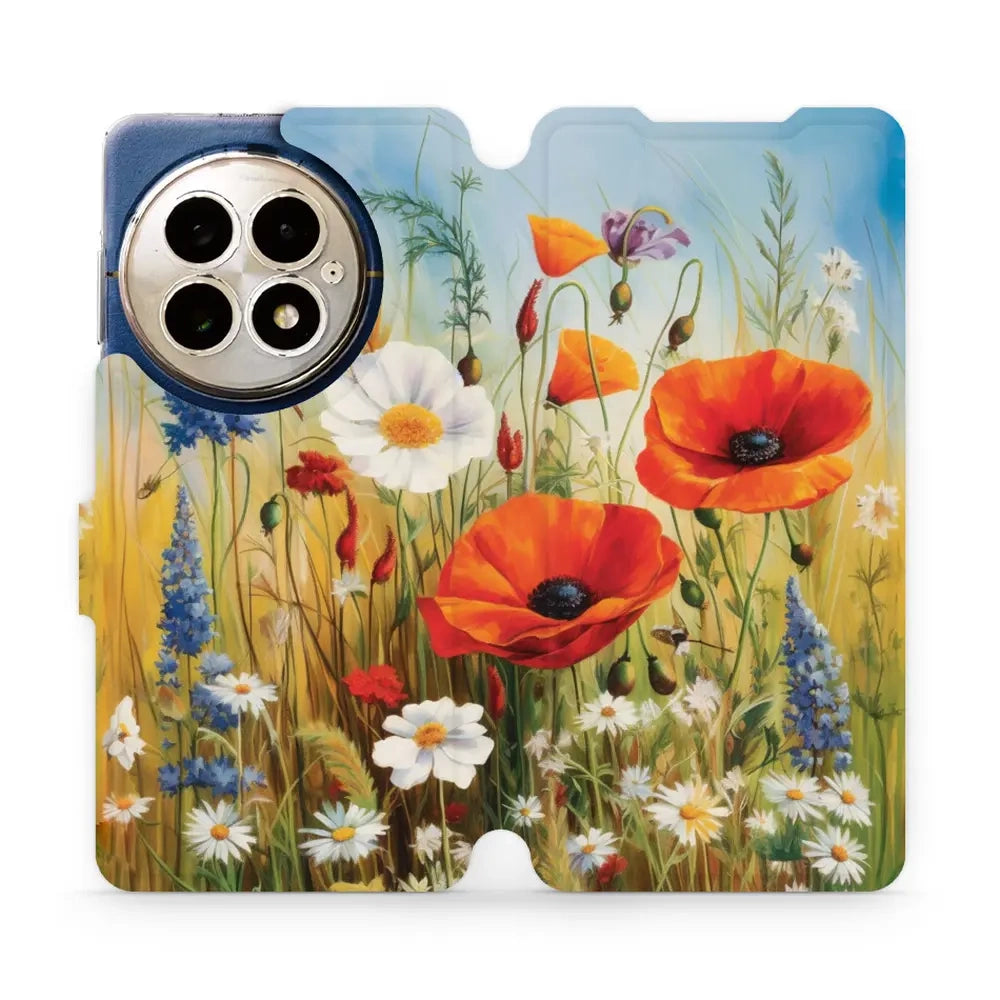 Handyhülle mit klappe für OnePlus 13, Mobiwear Book, Wiesenblumen