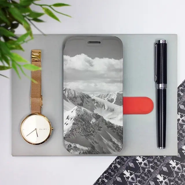 Handyhülle mit klappe für Galaxy A26 5G, Mobiwear Book, Berggipfel