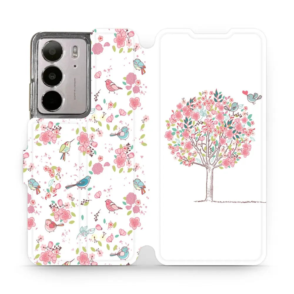 Handyhülle mit klappe für Realme C75 4G, Mobiwear Book, Rosa Hain