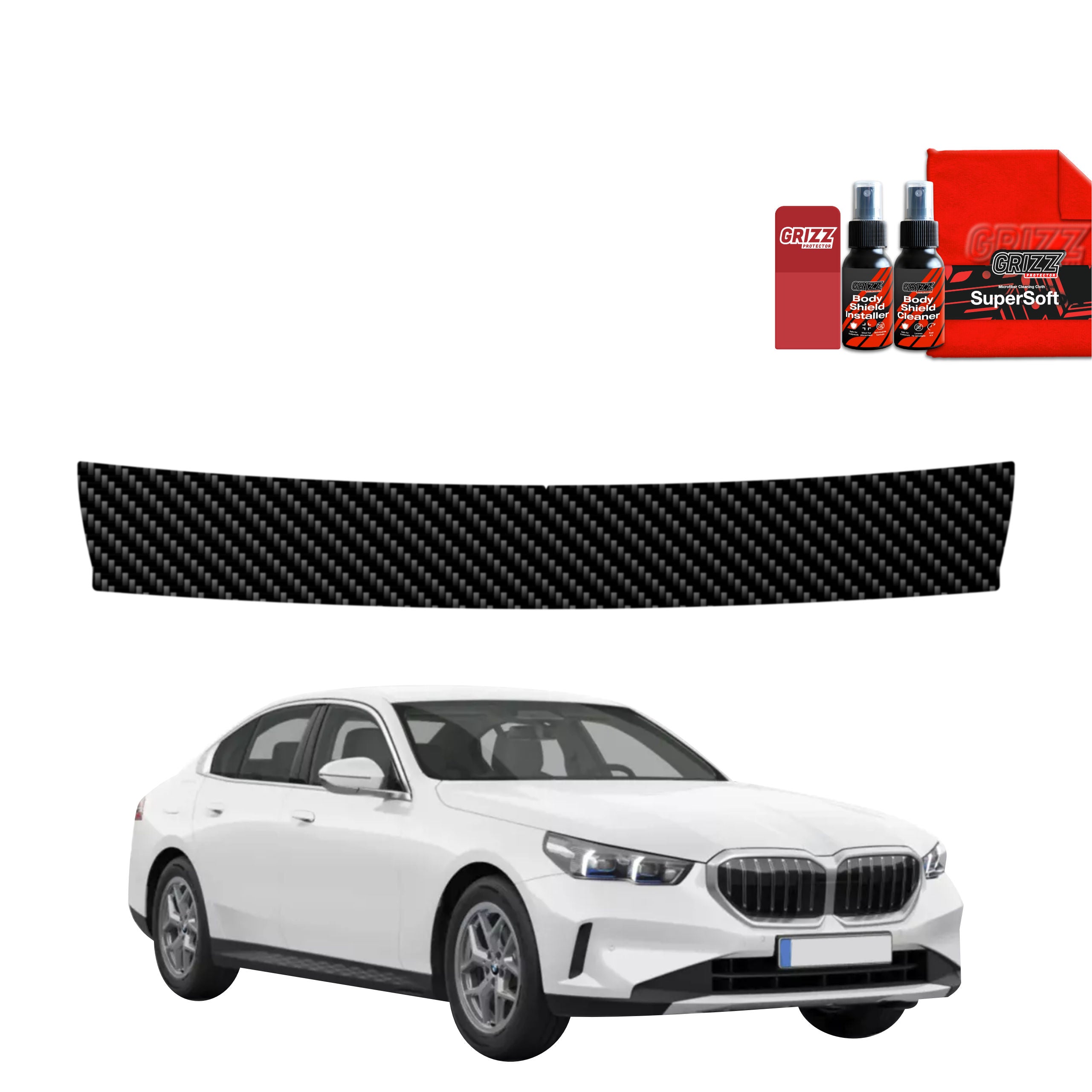 Kohlenstoff Schutzfolie Grizz Protector für Ladekante - BMW 5 Sedan G60 520i (2024-2026)