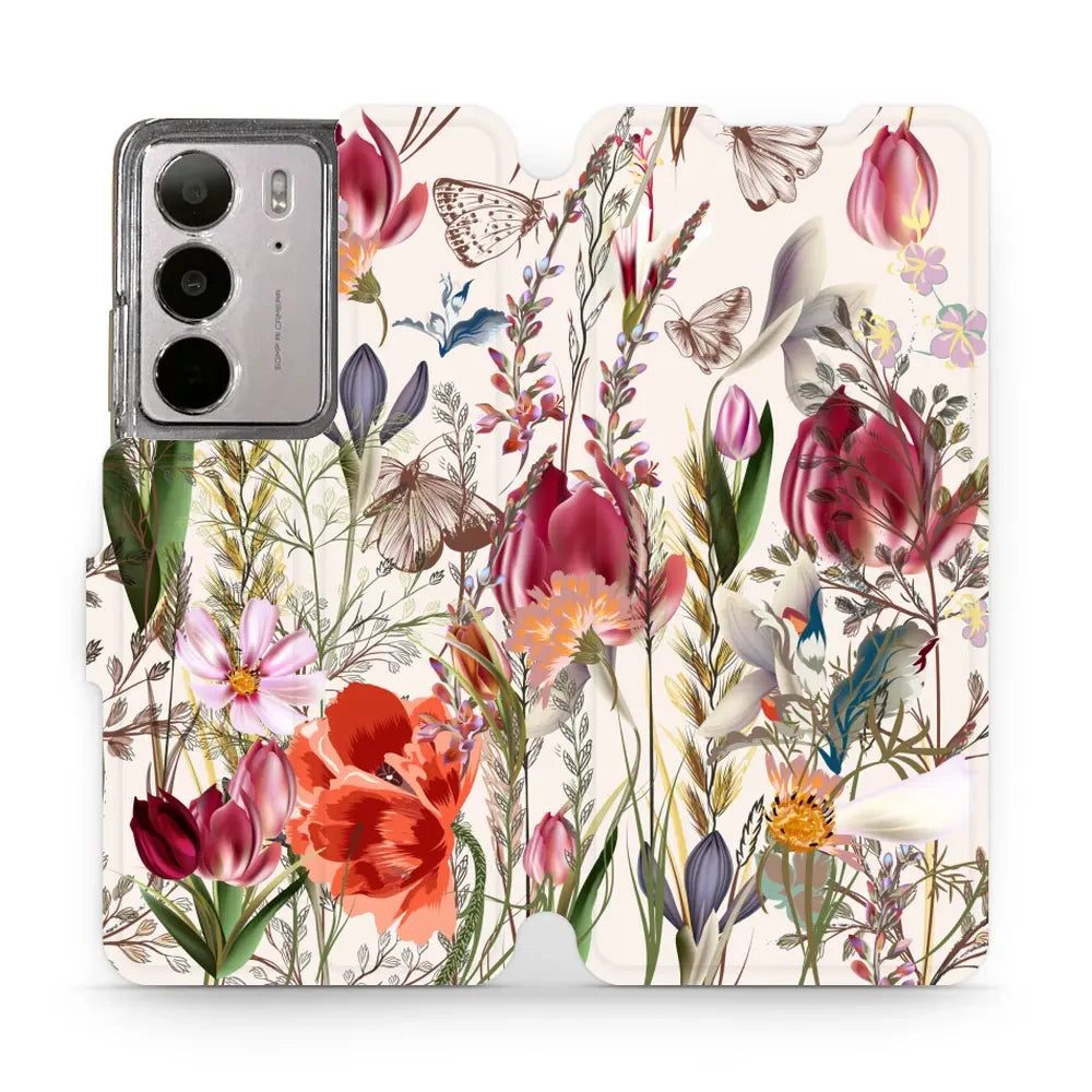 Handyhülle mit klappe für Realme C75 4G, Mobiwear Book, Blumenstrauß