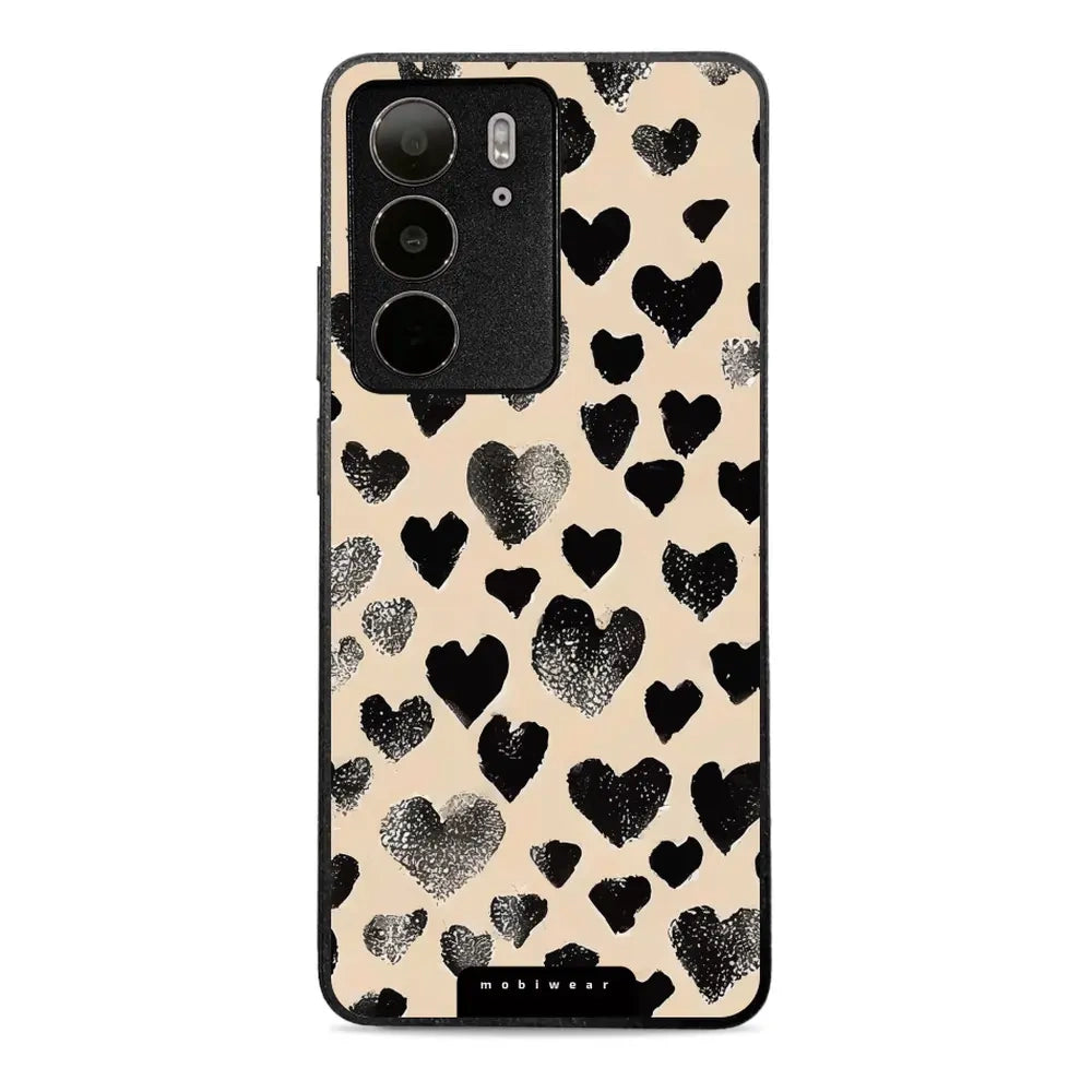 Handyhülle für Realme C75 4G, Mobiwear Glossy Case, Beige Liebe