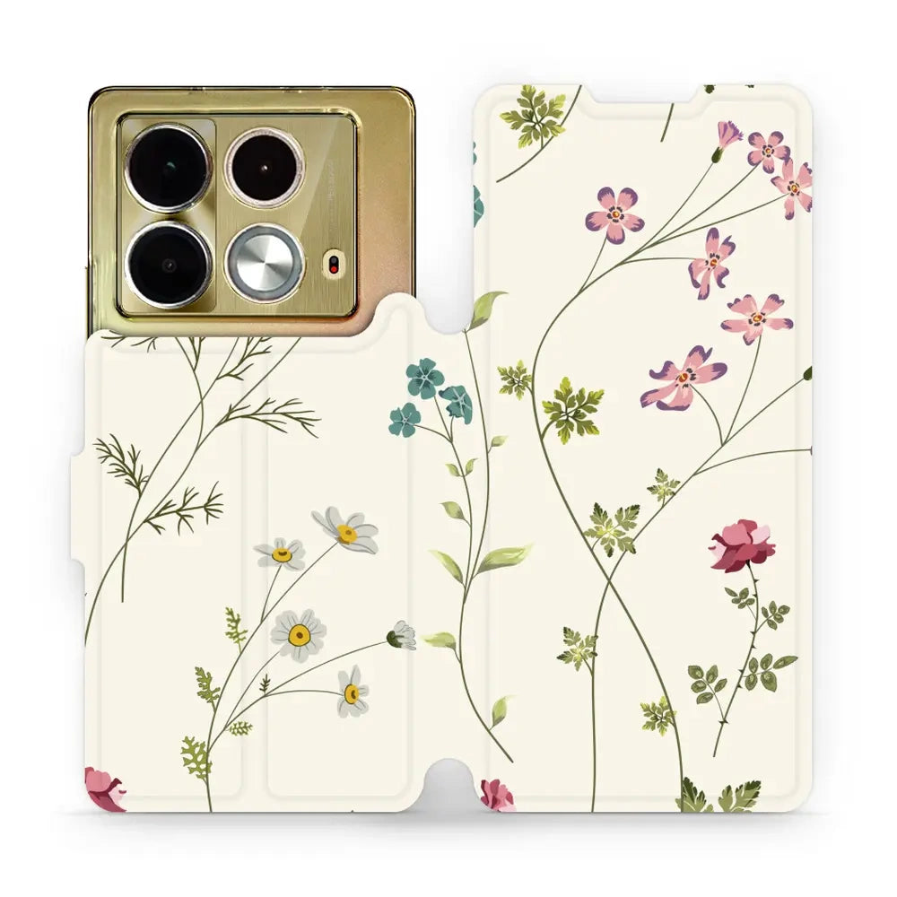 Handyhülle mit klappe für Infinix Note 40, Mobiwear Book, Feldblumen