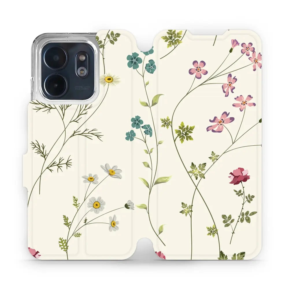Handyhülle mit klappe für Infinix Smart 9, Mobiwear Book, Feldblumen