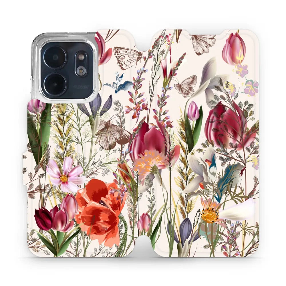 Handyhülle mit klappe für Infinix Smart 9, Mobiwear Book, Blumenstrauß