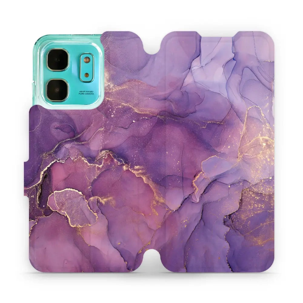 Handyhülle mit klappe für Infinix Hot 50i, Mobiwear Book, Violett