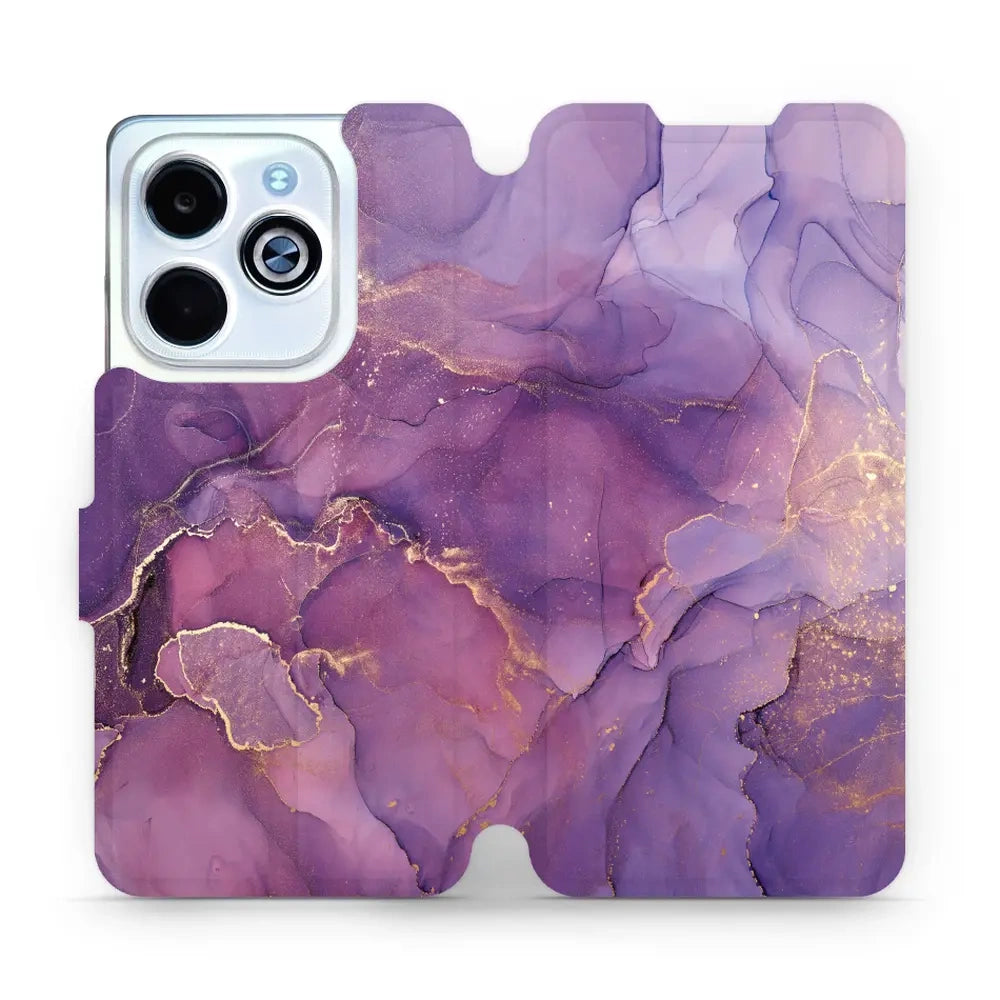 Handyhülle mit klappe für Infinix Hot 40i, Mobiwear Book, Violett