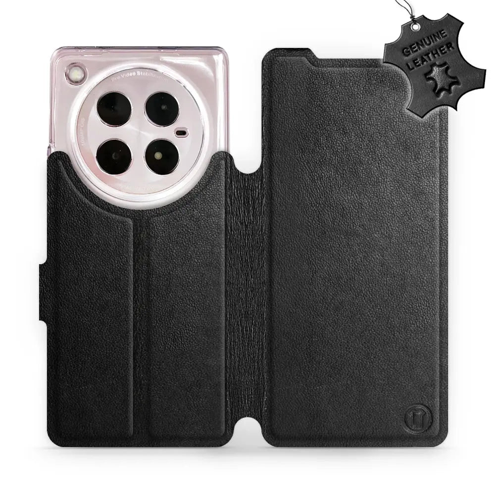Echtleder Handyhülle für Infinix Zero 40 5G, Mobiwear Leather, Schwarz