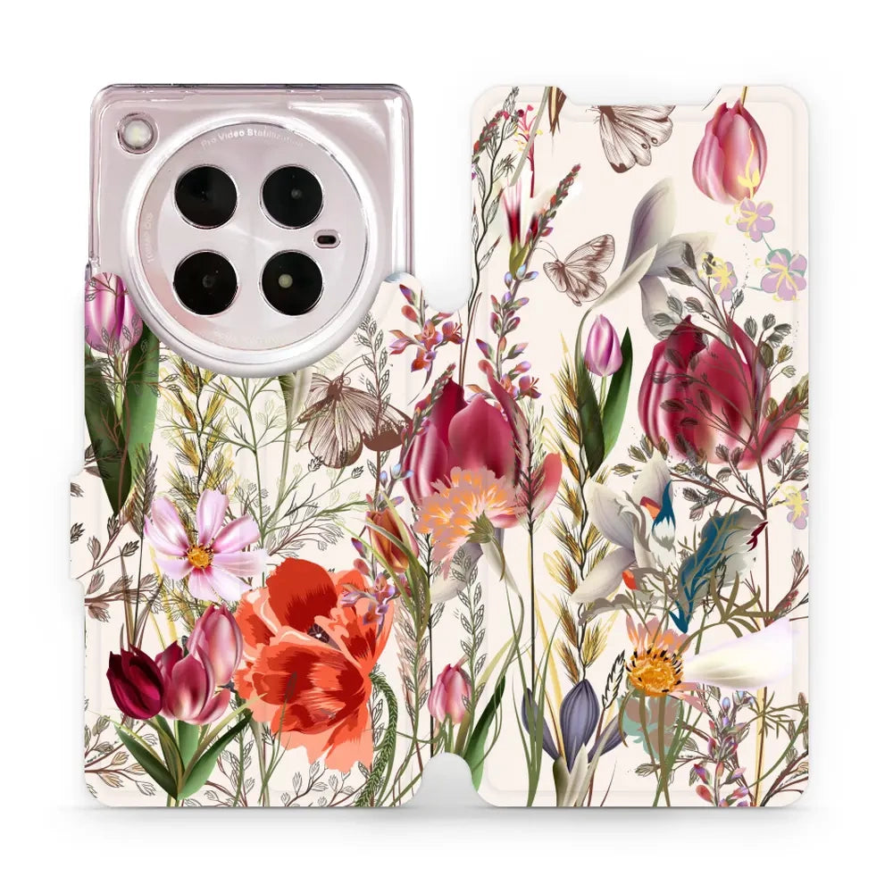 Handyhülle mit klappe für Infinix Zero 40 5G, Mobiwear Book, Blumenstrauß