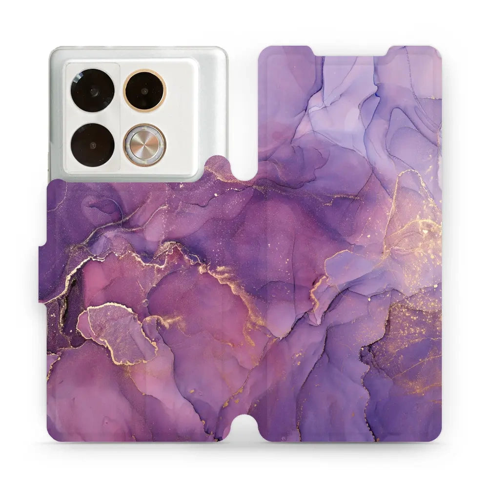 Handyhülle mit klappe für Infinix Note 40 Pro, Mobiwear Book, Violett