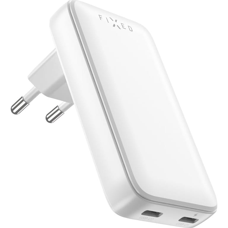 Ladegerät Fixed Slim Gan Charger 45W PD 3.0 2x USB-C, Weiß