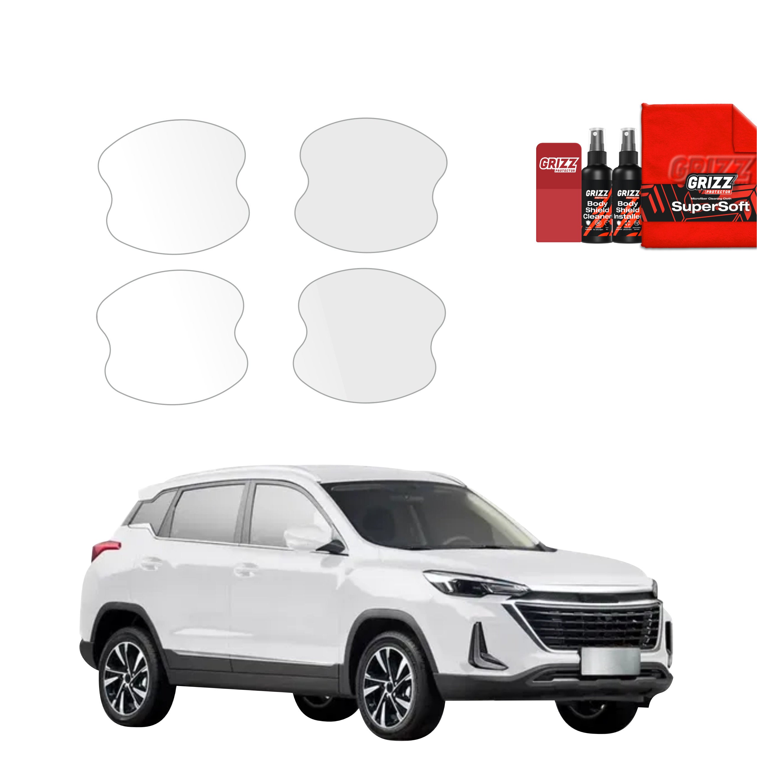 4in1 Schutzfolie Grizz Protector für Türgriffmulden - BAIC BEIJING 3 (2023-2026)