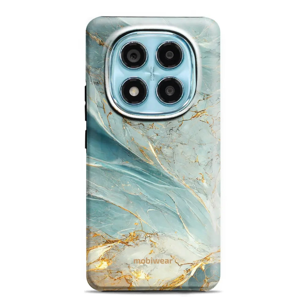 Handyhülle für Xiaomi Redmi Note 14 Pro 5G, Mobiwear Elite Pro, Adern des Azur