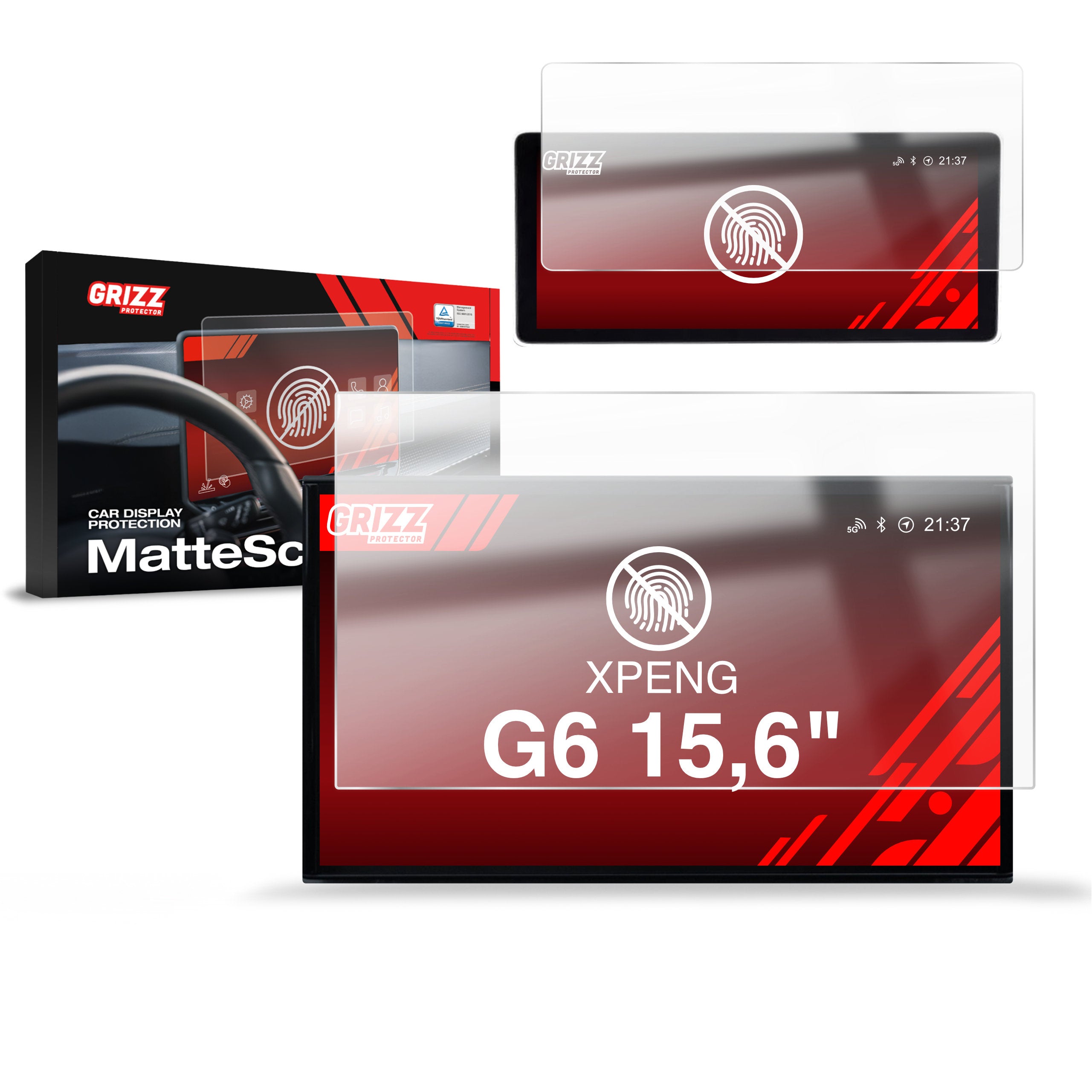 Matte Autodisplayfolie 2in1 für XPENG G6 15,6" (2025-2026), Grizz Protector