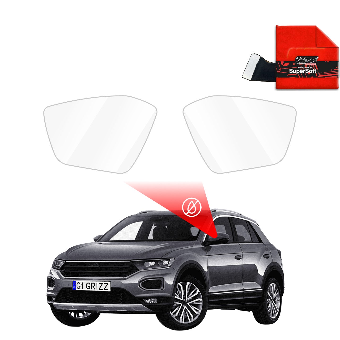 Regenschutzfolie Grizz Protector für Außenspiegel - Volkswagen T-Roc (2017-2021)