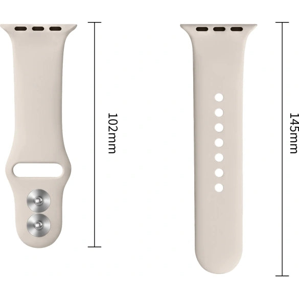 Armband für Apple Watch 49/46/45/44 mm, Tech-Protect Silicone, Beige (8/9)