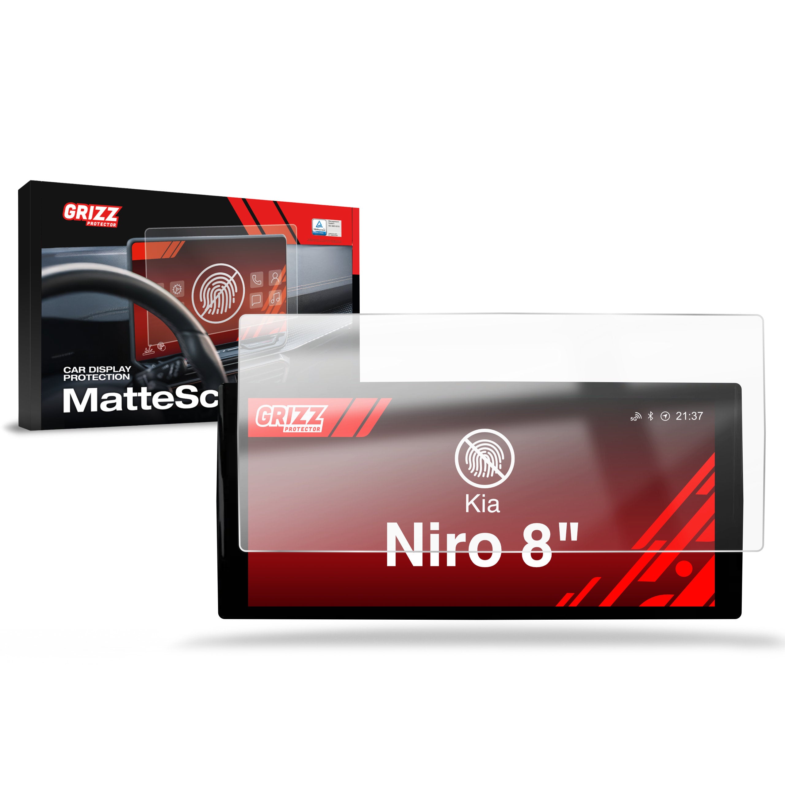 Matte Autodisplayfolie für Kia Niro (2020-2024), Grizz Protector