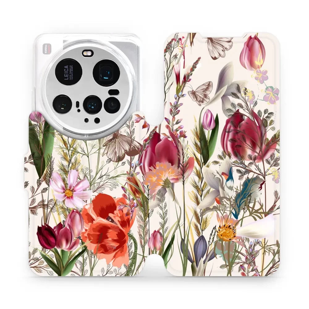 Handyhülle mit klappe für Xiaomi 15 Ultra, Mobiwear Book, Blumenstrauß
