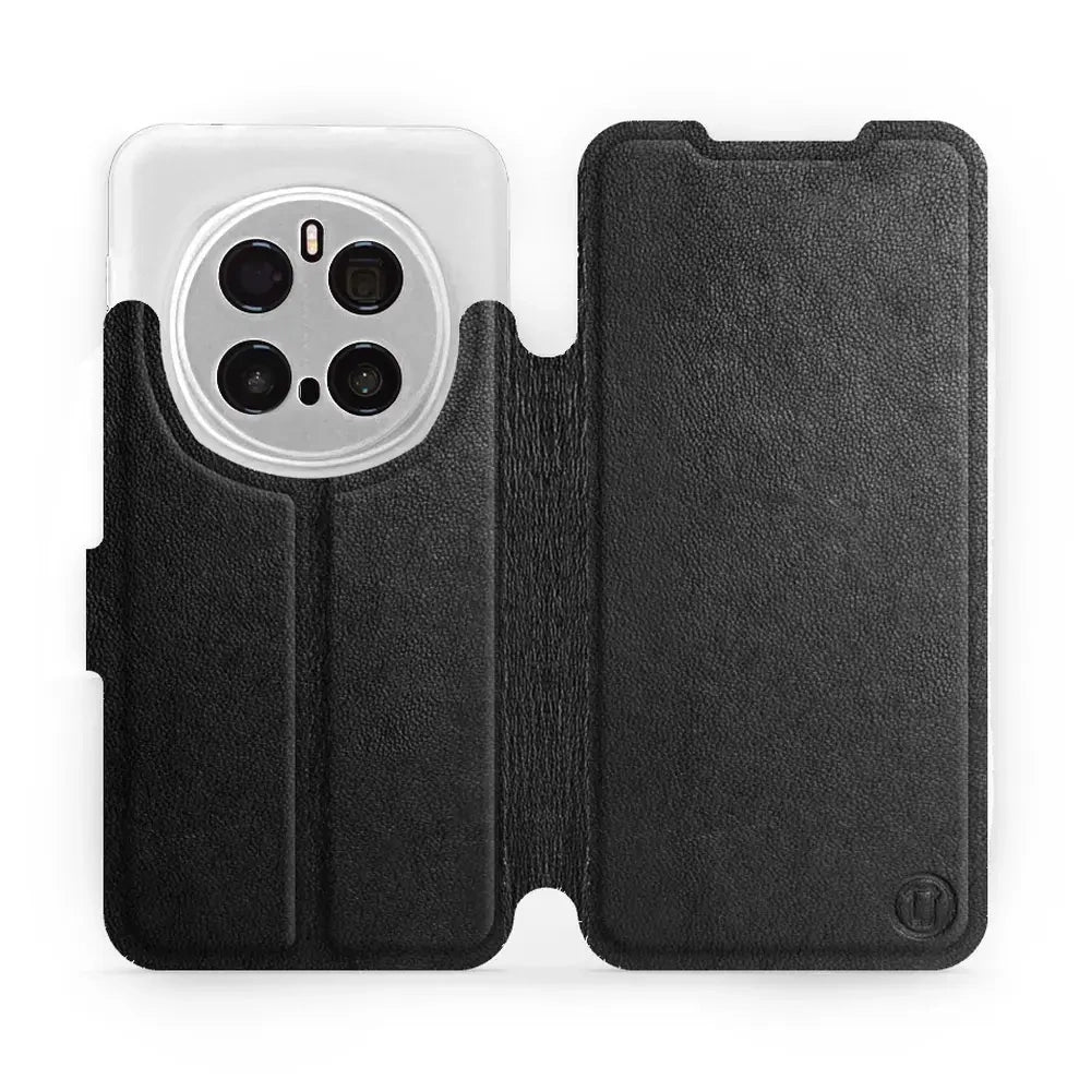 Echtleder Handyhülle für Honor Magic7 Pro, Mobiwear Leather, Schwarz