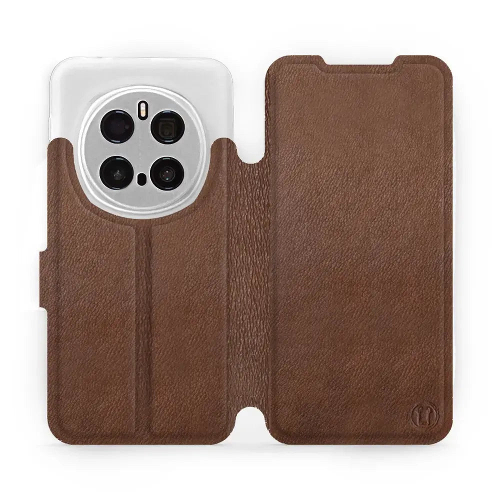 Echtleder Handyhülle für Honor Magic7 Pro, Mobiwear Leather, Braun