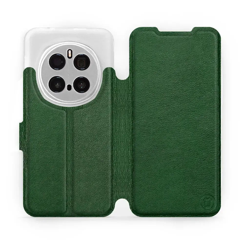 Echtleder Handyhülle für Honor Magic7 Pro, Mobiwear Leather, Grün