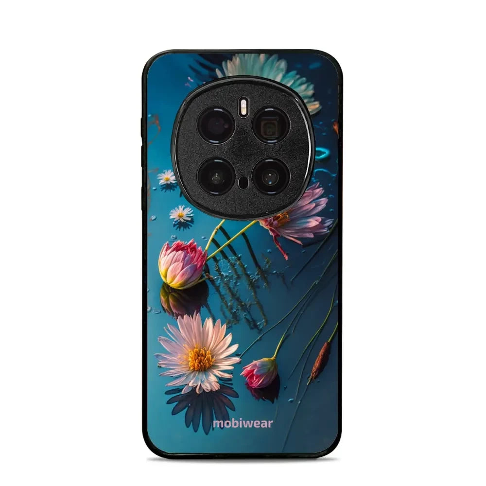 Handyhülle für Honor Magic7 Pro, Mobiwear Glossy Case, Blau-Blumig
