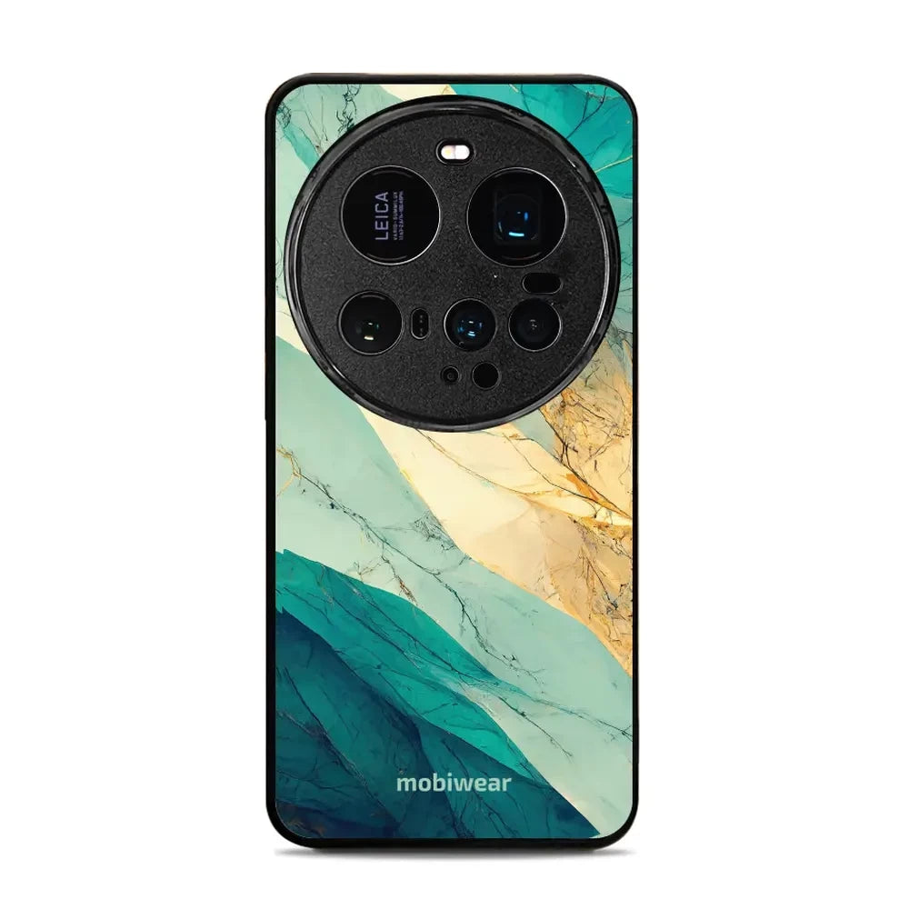 Handyhülle für Xiaomi 15 Ultra, Mobiwear Glossy Case, Türkis-Marmor