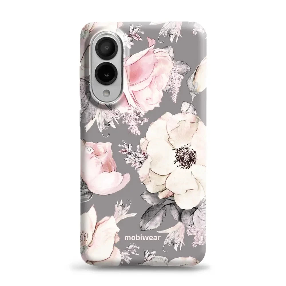 Handyhülle für Galaxy S25 Edge, Mobiwear Elite Pro, Rosa-Blumig
